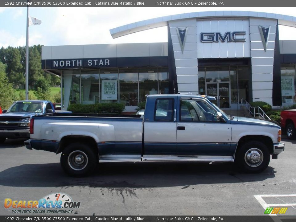 1992 Chevrolet C/K 3500 C3500 Extended Cab Catalina Blue Metallic / Blue Photo #1