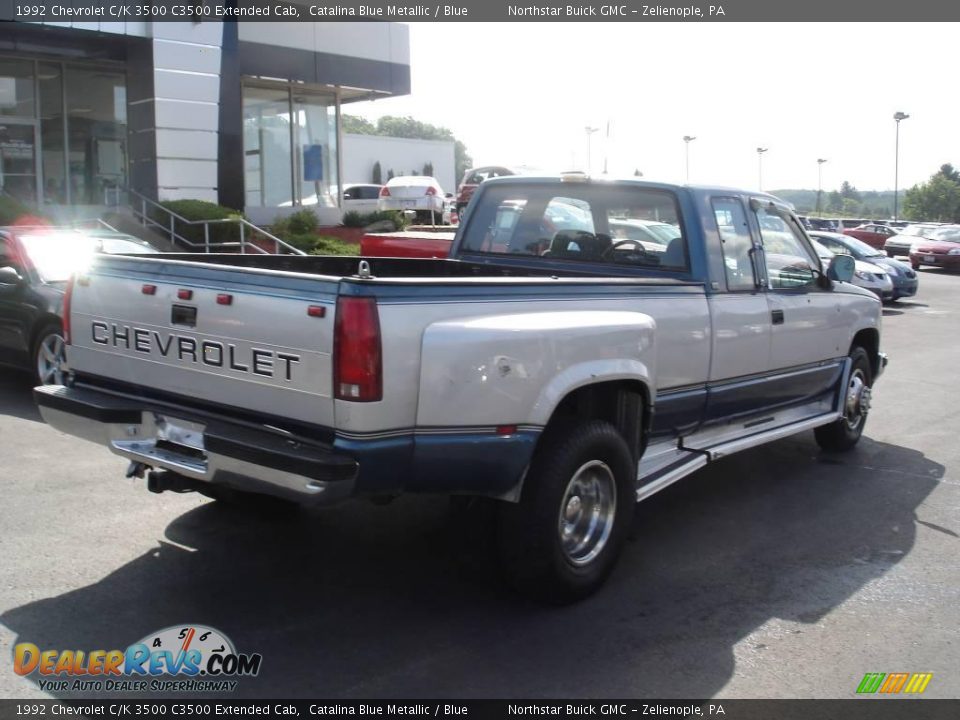 1992 Chevrolet C/K 3500 C3500 Extended Cab Catalina Blue Metallic / Blue Photo #2
