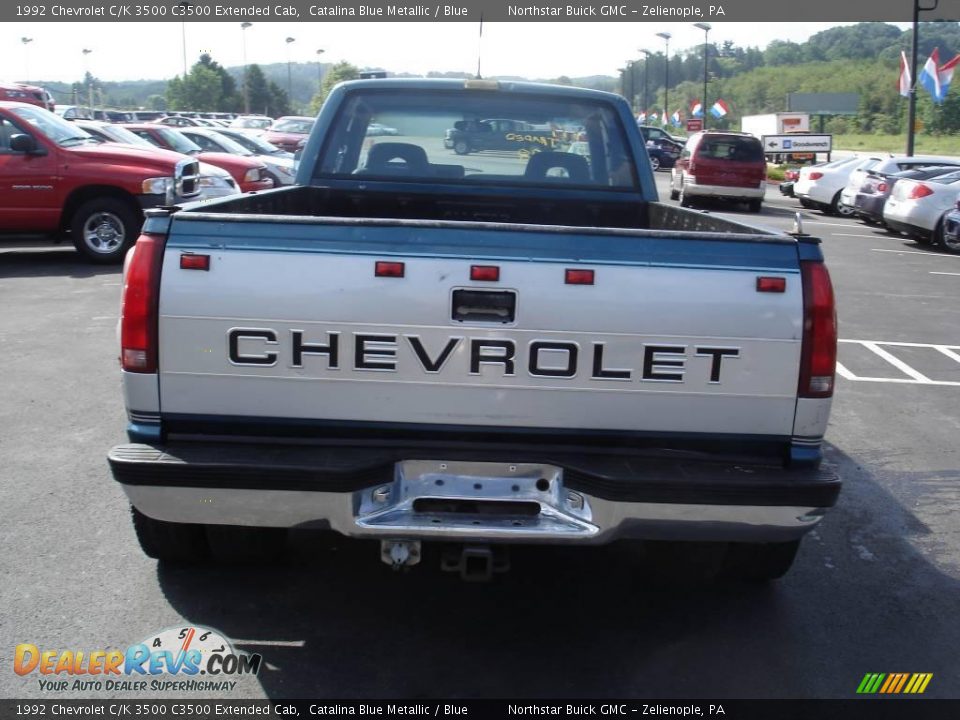 1992 Chevrolet C/K 3500 C3500 Extended Cab Catalina Blue Metallic / Blue Photo #3