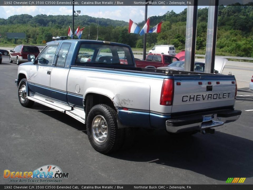 1992 Chevrolet C/K 3500 C3500 Extended Cab Catalina Blue Metallic / Blue Photo #4