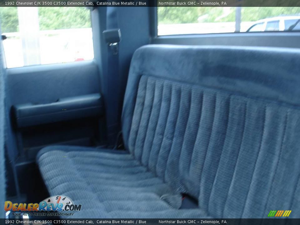 1992 Chevrolet C/K 3500 C3500 Extended Cab Catalina Blue Metallic / Blue Photo #11