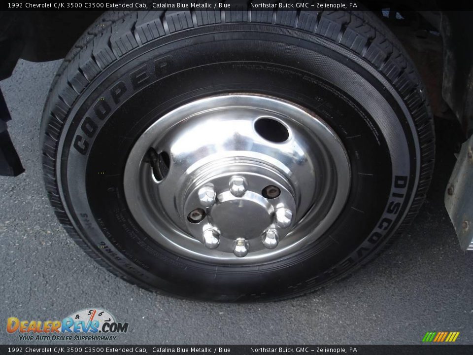 1992 Chevrolet C/K 3500 C3500 Extended Cab Catalina Blue Metallic / Blue Photo #12