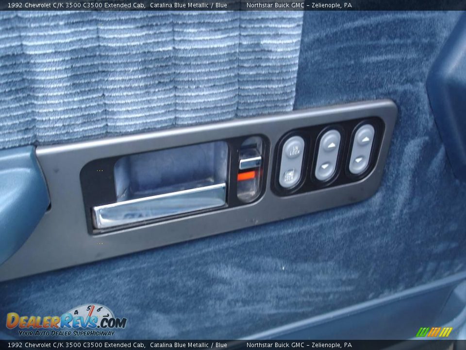 1992 Chevrolet C/K 3500 C3500 Extended Cab Catalina Blue Metallic / Blue Photo #16