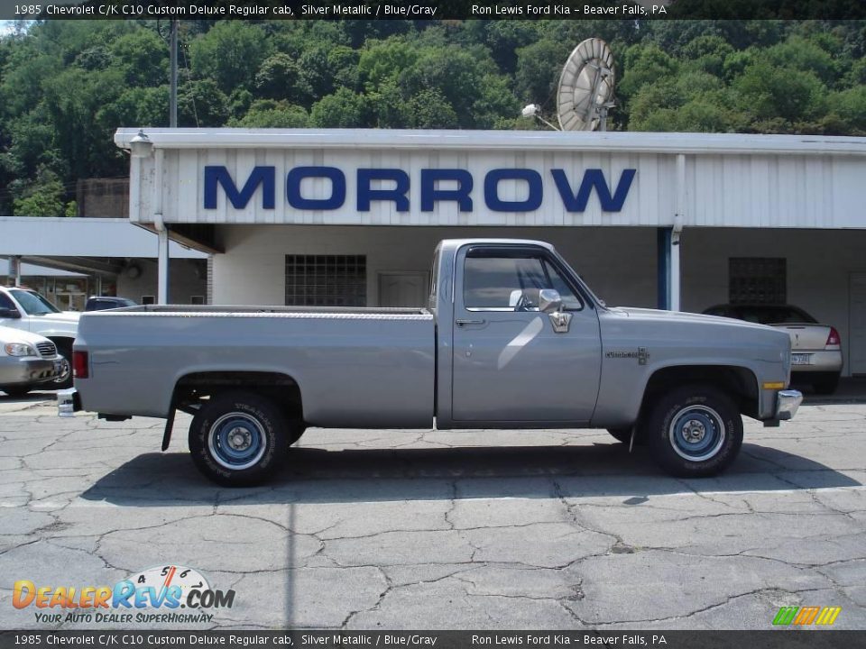 1985 Chevrolet C/K C10 Custom Deluxe Regular cab Silver Metallic / Blue/Gray Photo #1