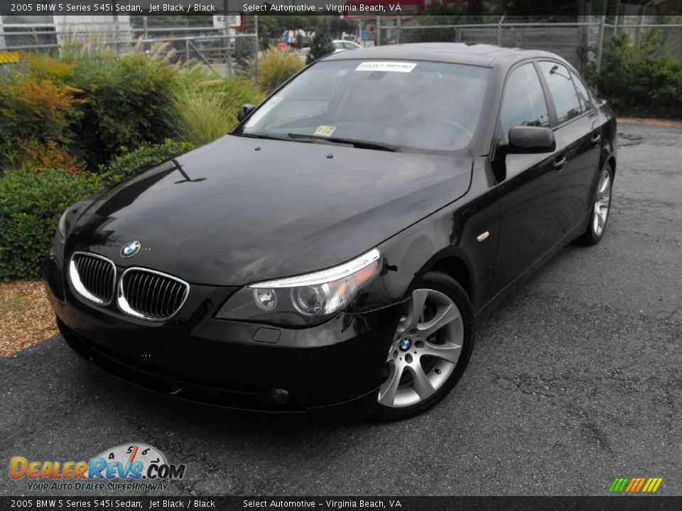 2005 BMW 5 Series 545i Sedan Jet Black / Black Photo #1