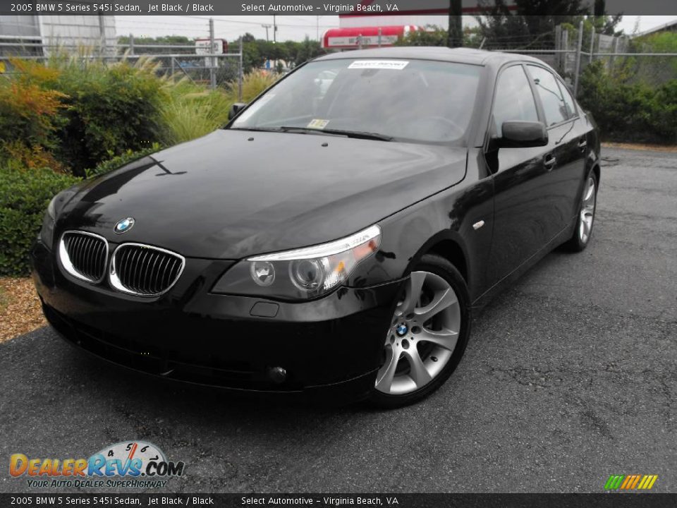 2005 BMW 5 Series 545i Sedan Jet Black / Black Photo #2