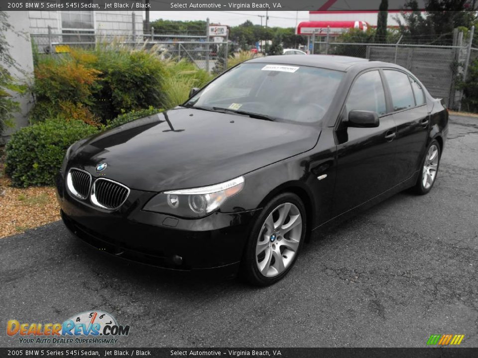 2005 BMW 5 Series 545i Sedan Jet Black / Black Photo #4