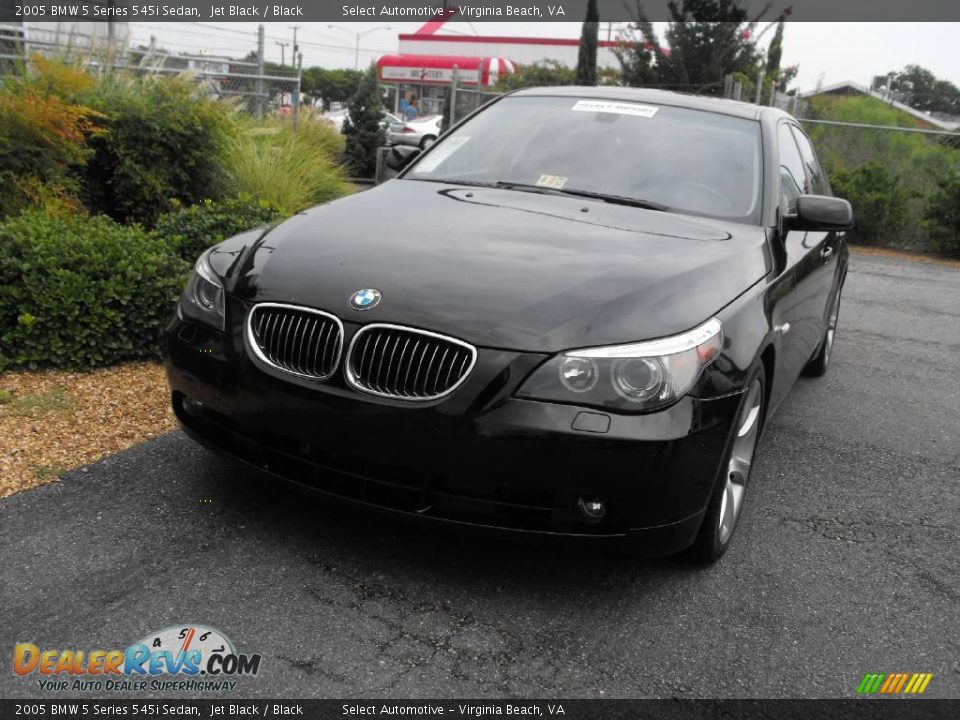 2005 BMW 5 Series 545i Sedan Jet Black / Black Photo #5