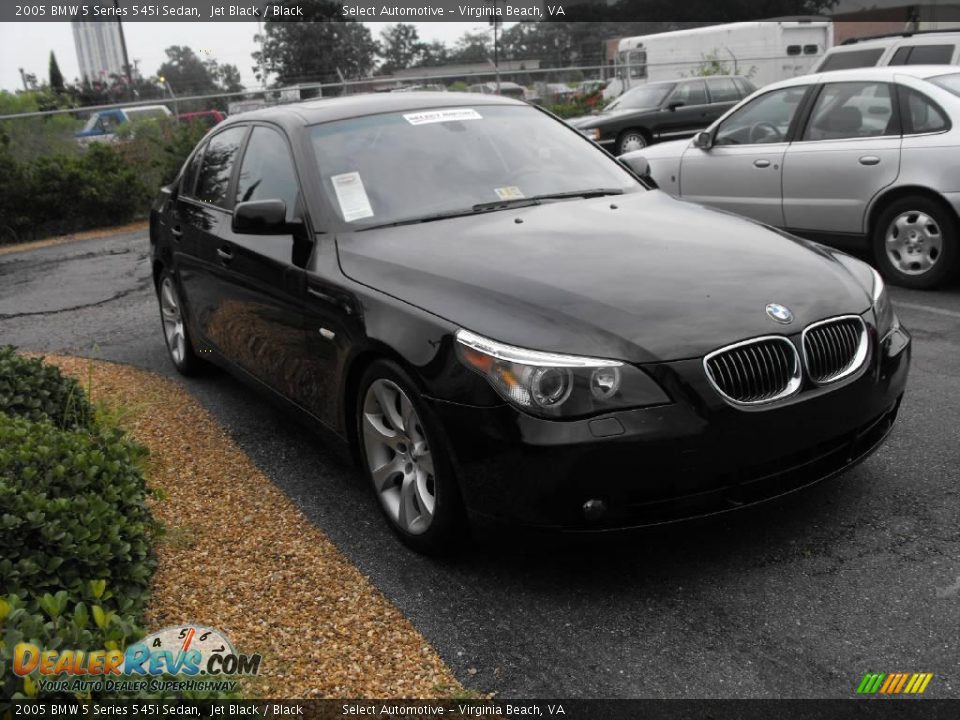 2005 BMW 5 Series 545i Sedan Jet Black / Black Photo #7