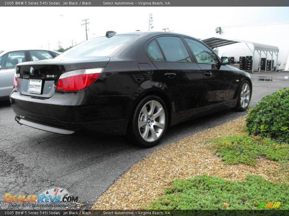 2005 BMW 5 Series 545i Sedan Jet Black / Black Photo #8
