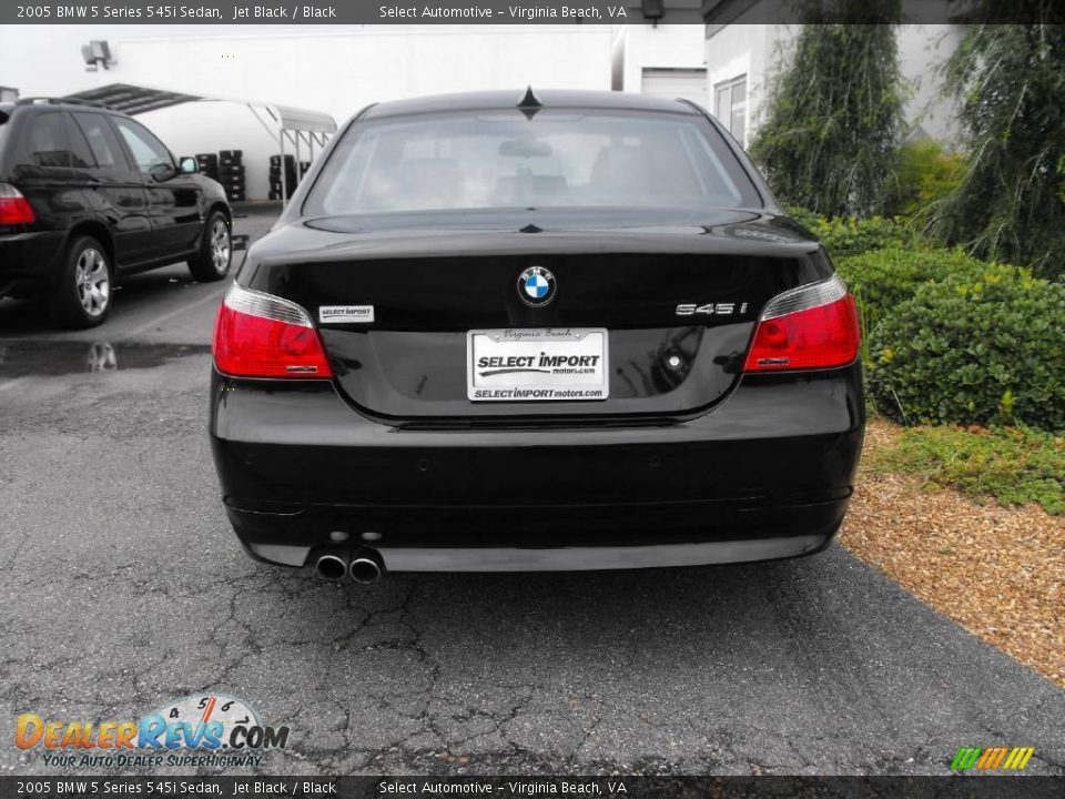 2005 BMW 5 Series 545i Sedan Jet Black / Black Photo #9