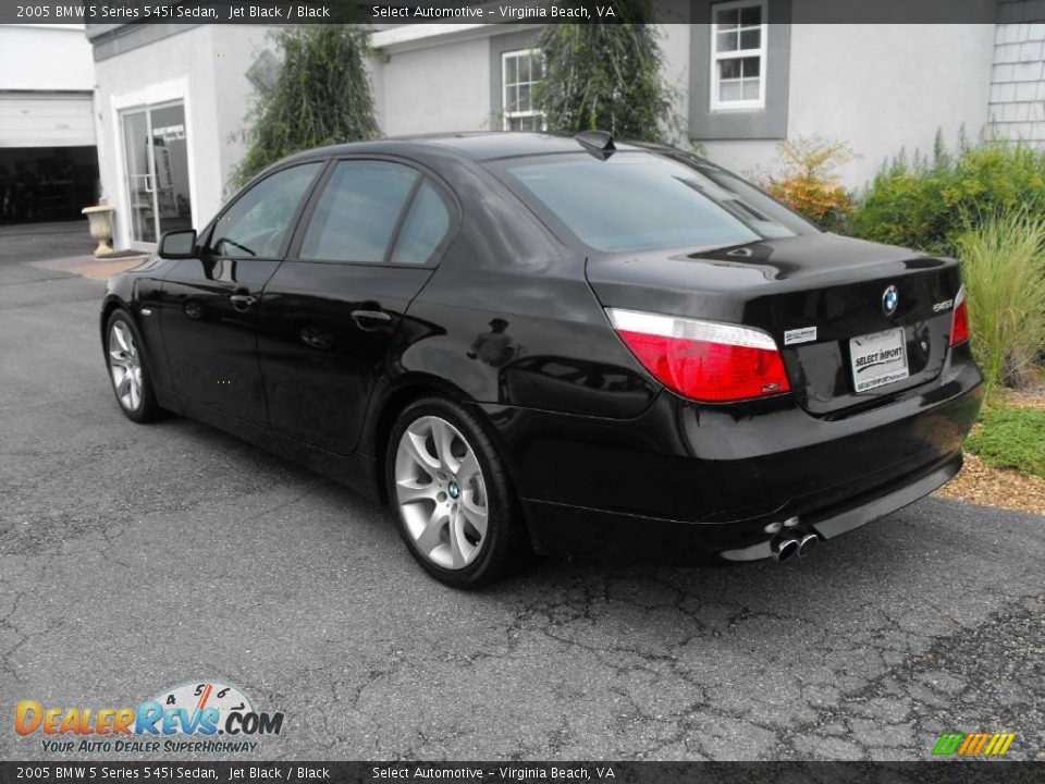 2005 BMW 5 Series 545i Sedan Jet Black / Black Photo #10