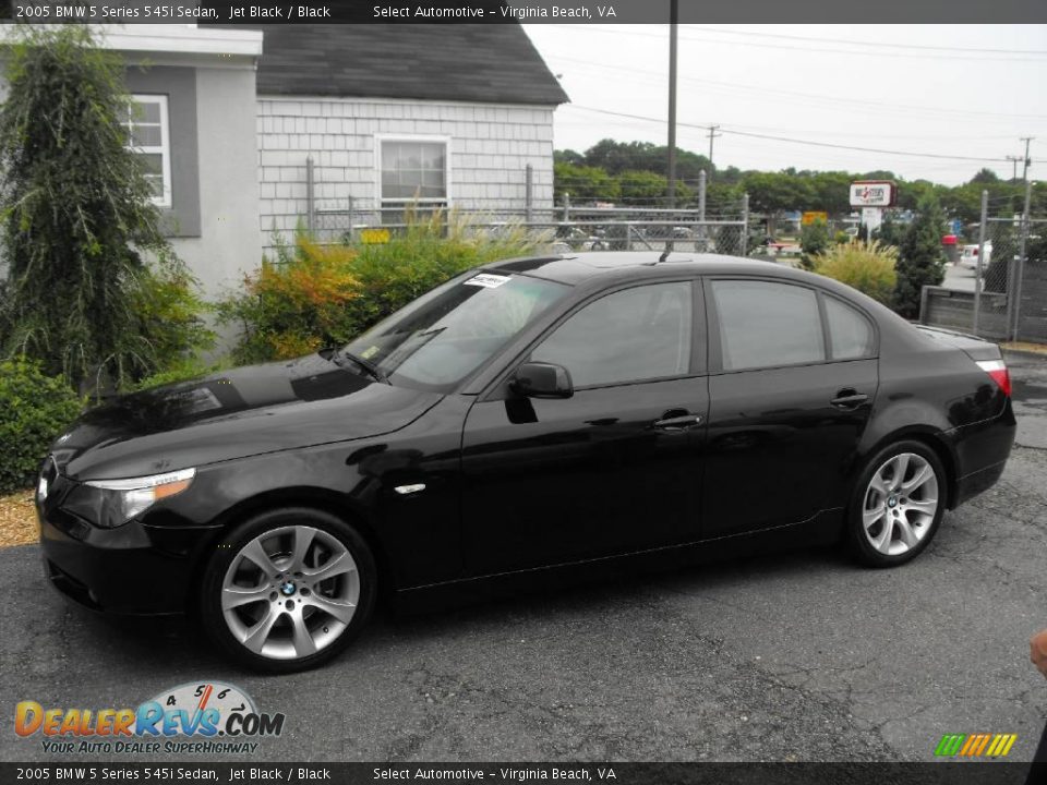 2005 BMW 5 Series 545i Sedan Jet Black / Black Photo #11