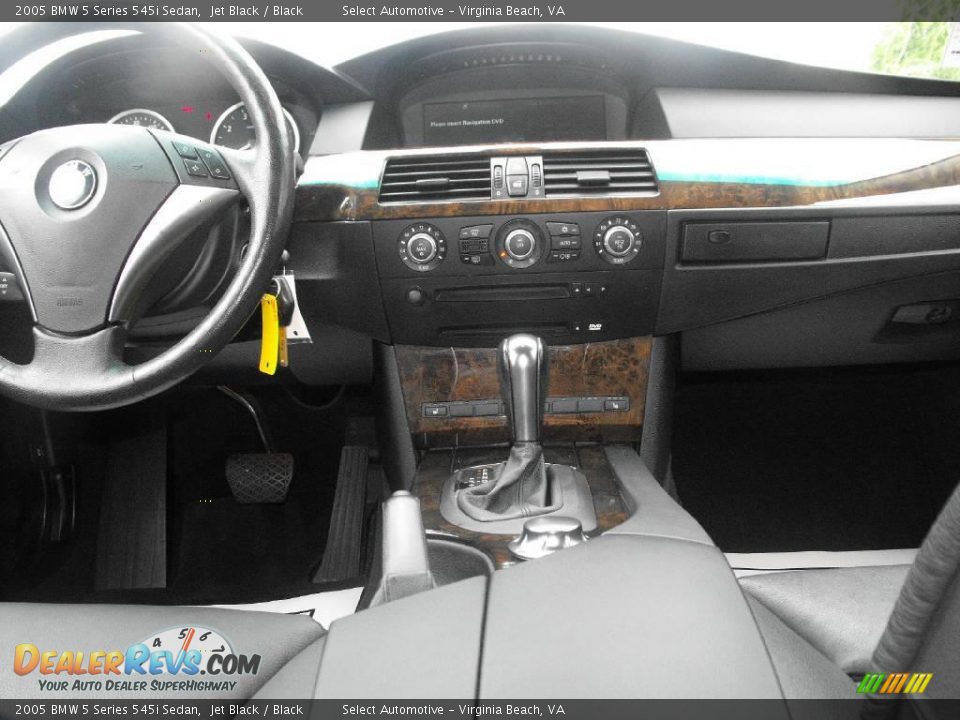 2005 BMW 5 Series 545i Sedan Jet Black / Black Photo #13