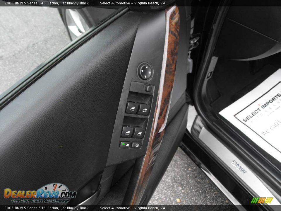 2005 BMW 5 Series 545i Sedan Jet Black / Black Photo #17