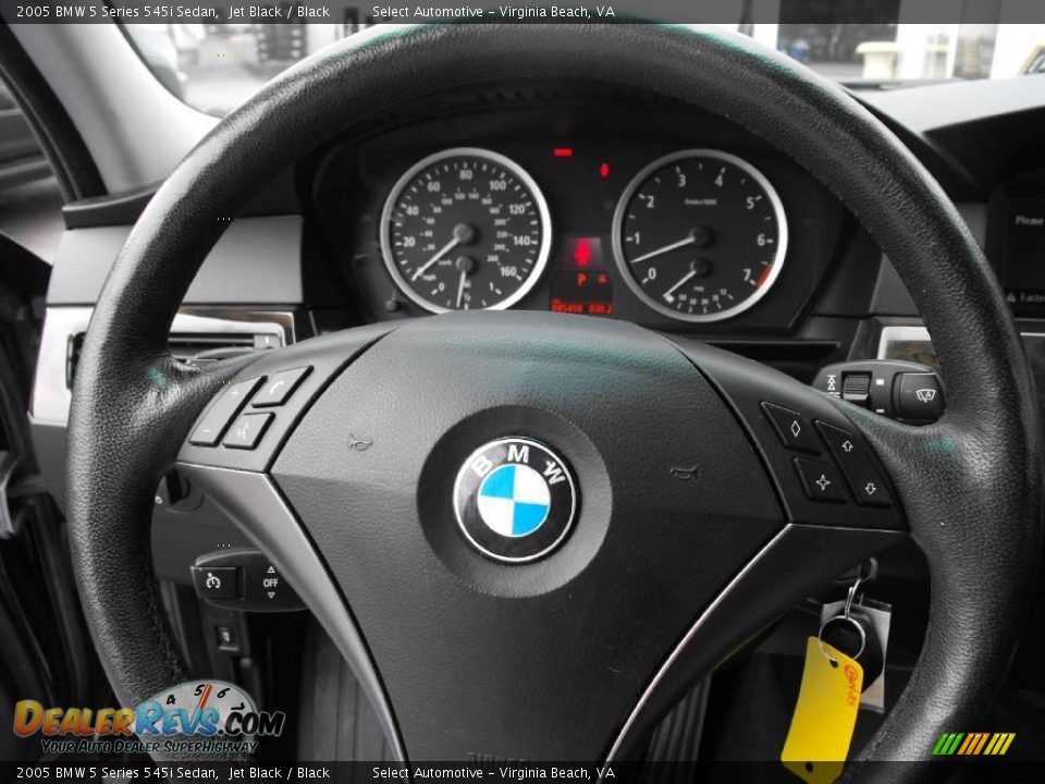 2005 BMW 5 Series 545i Sedan Jet Black / Black Photo #23