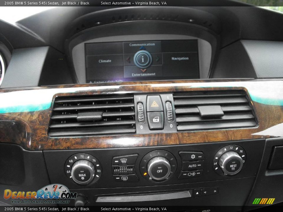 2005 BMW 5 Series 545i Sedan Jet Black / Black Photo #25