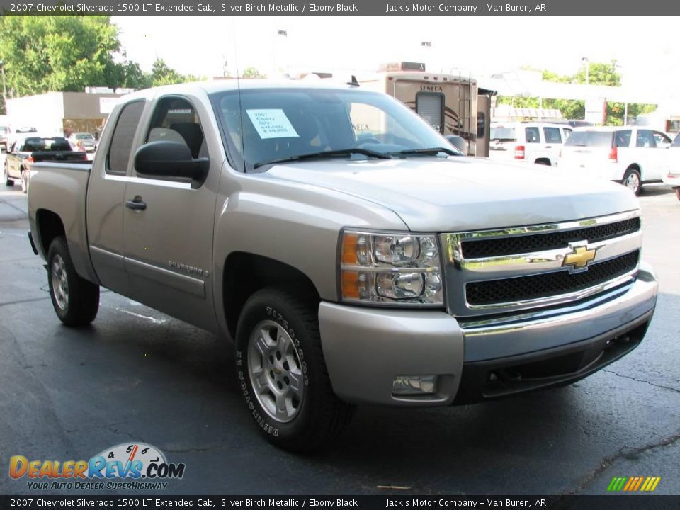 2007 Chevrolet Silverado 1500 LT Extended Cab Silver Birch Metallic / Ebony Black Photo #4