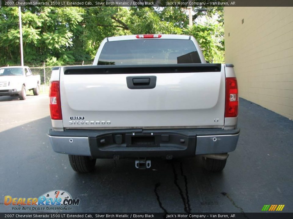 2007 Chevrolet Silverado 1500 LT Extended Cab Silver Birch Metallic / Ebony Black Photo #6