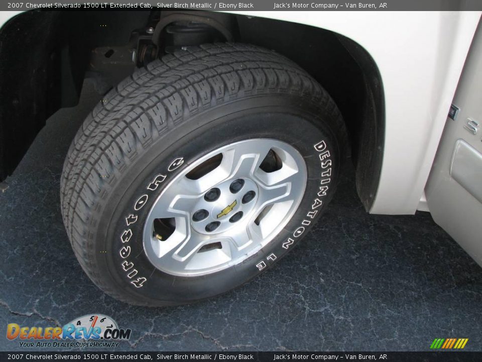 2007 Chevrolet Silverado 1500 LT Extended Cab Silver Birch Metallic / Ebony Black Photo #12
