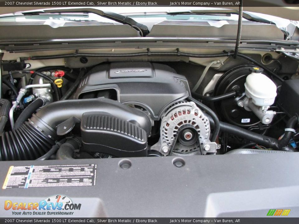 2007 Chevrolet Silverado 1500 LT Extended Cab Silver Birch Metallic / Ebony Black Photo #13