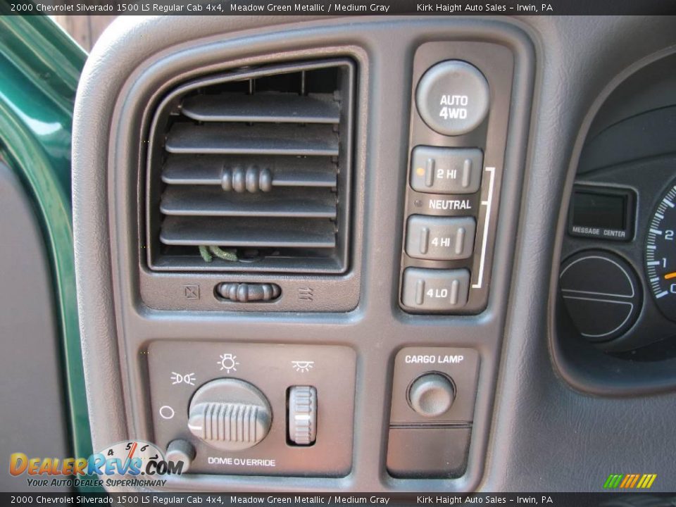 2000 Chevrolet Silverado 1500 LS Regular Cab 4x4 Meadow Green Metallic / Medium Gray Photo #14