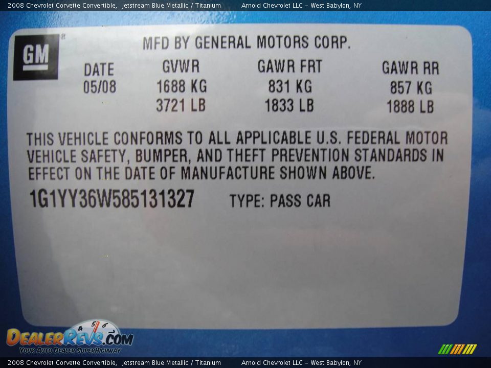 2008 Chevrolet Corvette Convertible Jetstream Blue Metallic / Titanium Photo #16