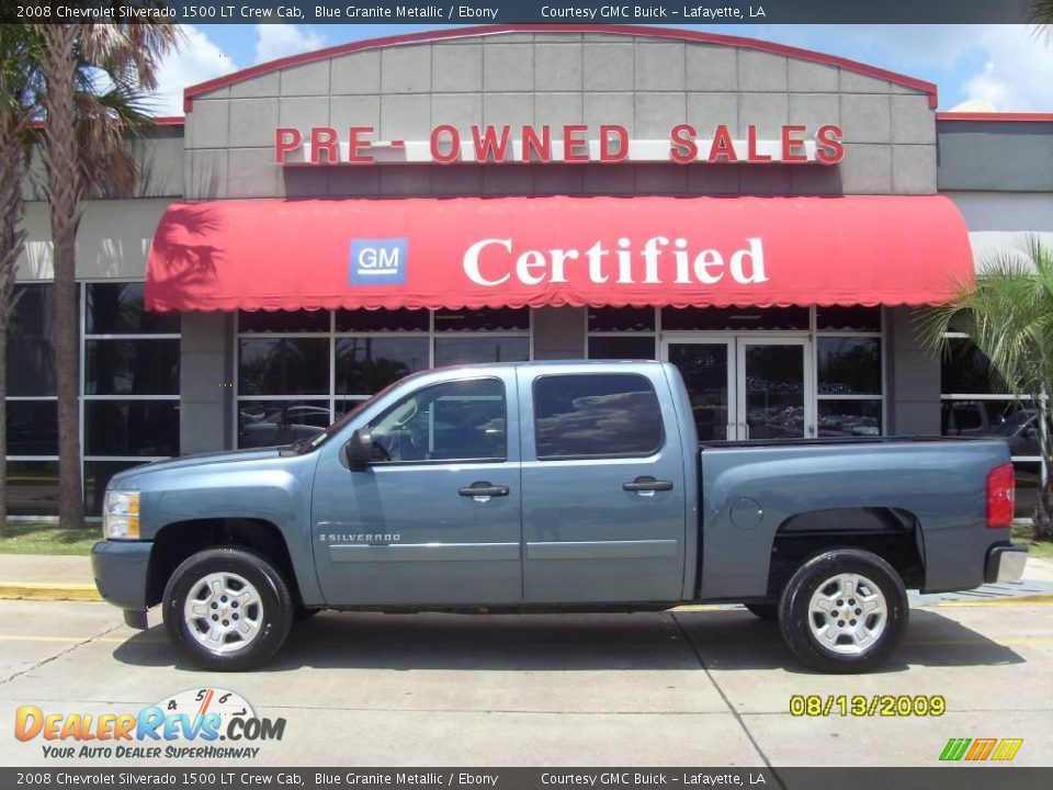 2008 Chevrolet Silverado 1500 LT Crew Cab Blue Granite Metallic / Ebony Photo #1