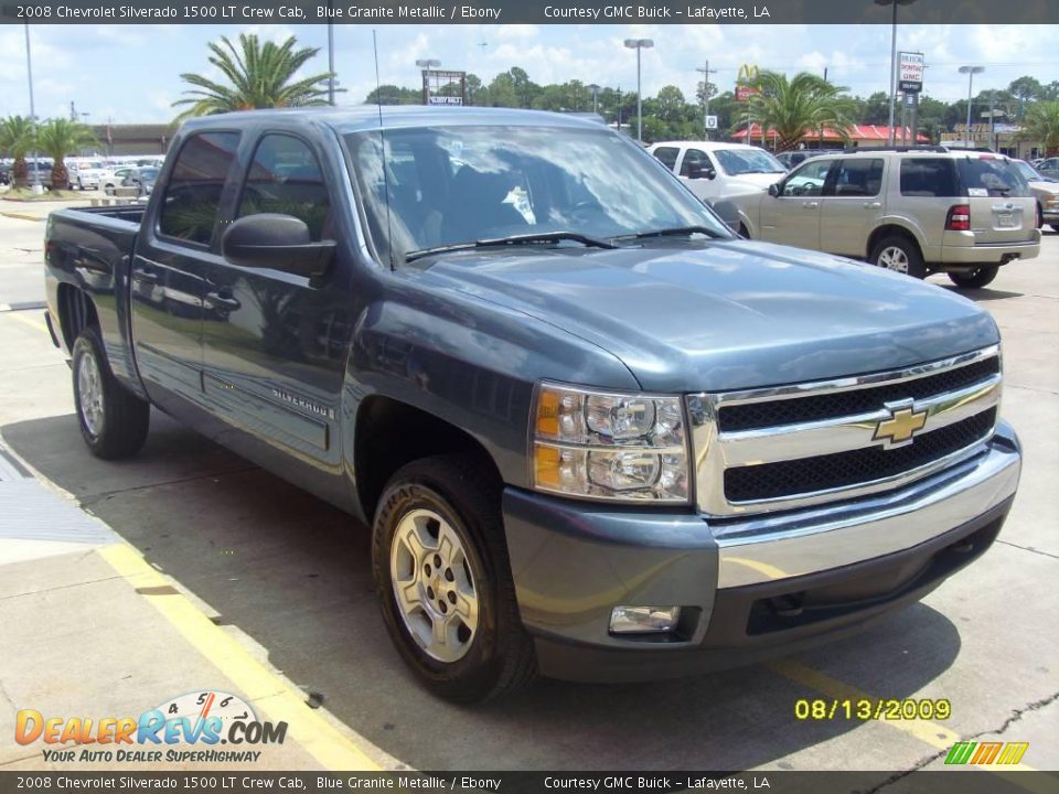 2008 Chevrolet Silverado 1500 LT Crew Cab Blue Granite Metallic / Ebony Photo #5