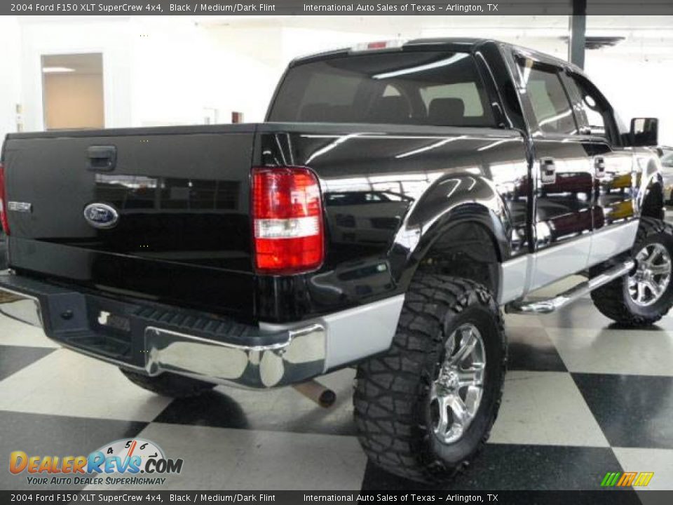 2004 Ford F150 XLT SuperCrew 4x4 Black / Medium/Dark Flint Photo #4