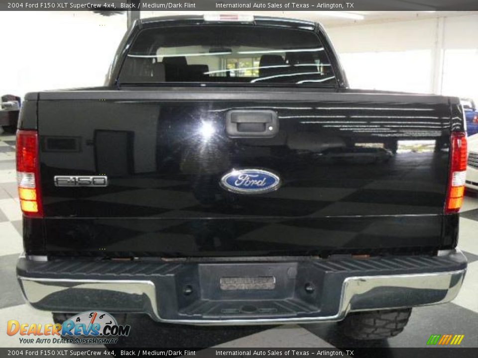 2004 Ford F150 XLT SuperCrew 4x4 Black / Medium/Dark Flint Photo #5