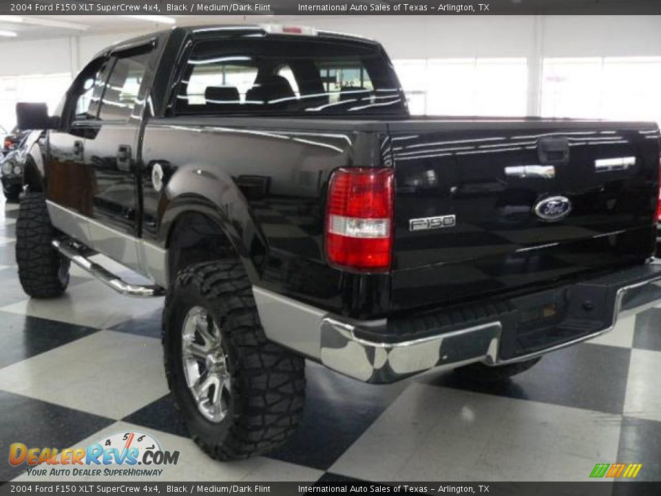2004 Ford F150 XLT SuperCrew 4x4 Black / Medium/Dark Flint Photo #6