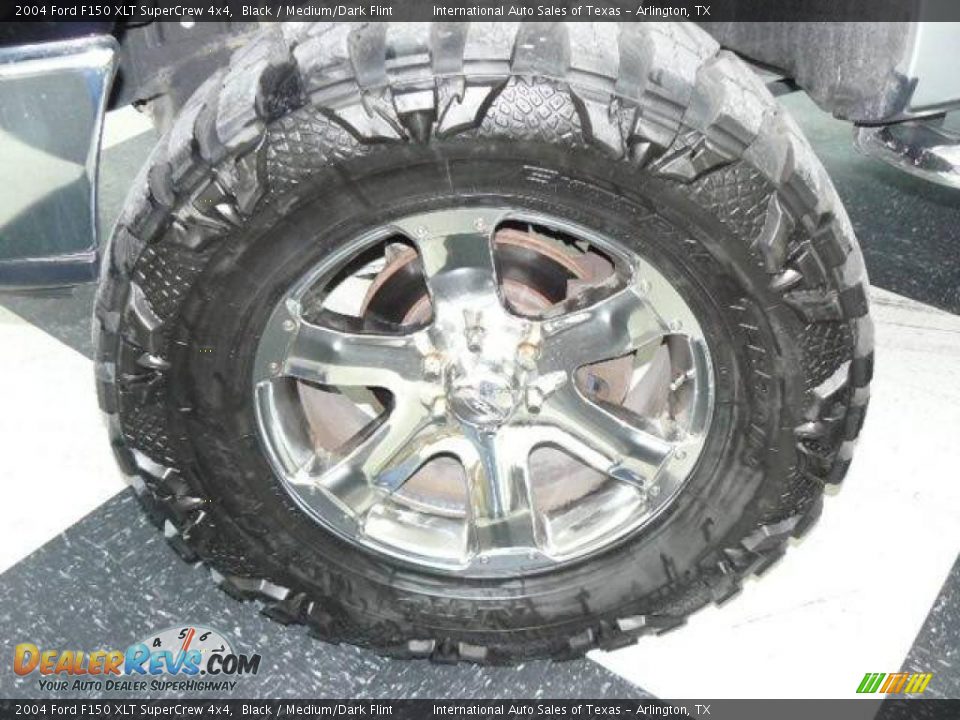 2004 Ford F150 XLT SuperCrew 4x4 Black / Medium/Dark Flint Photo #7