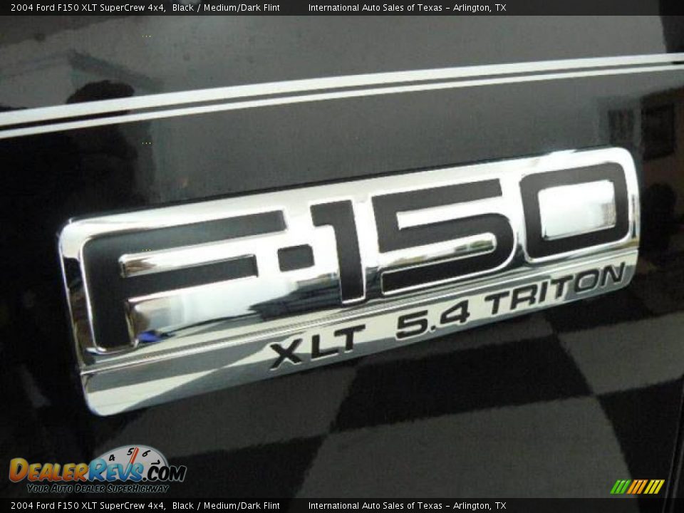 2004 Ford F150 XLT SuperCrew 4x4 Black / Medium/Dark Flint Photo #9