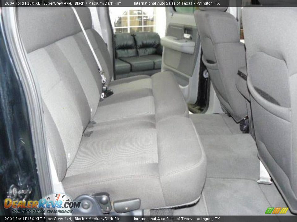 2004 Ford F150 XLT SuperCrew 4x4 Black / Medium/Dark Flint Photo #12