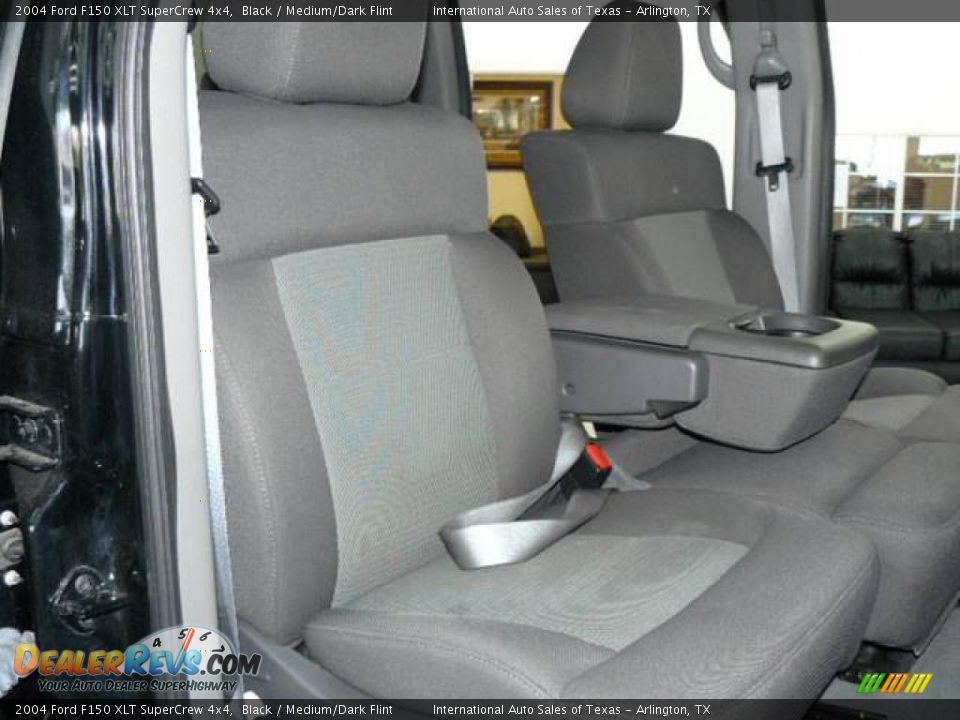 2004 Ford F150 XLT SuperCrew 4x4 Black / Medium/Dark Flint Photo #13