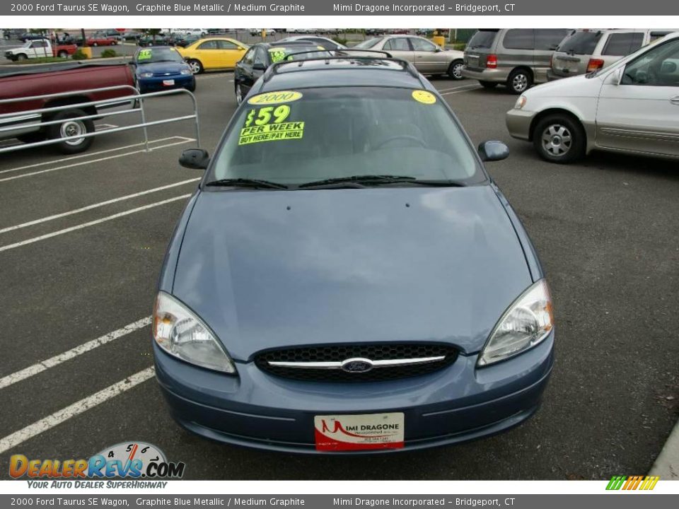 2000 Ford Taurus SE Wagon Graphite Blue Metallic / Medium Graphite Photo #2