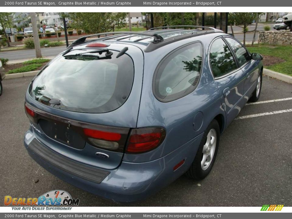 2000 Ford Taurus SE Wagon Graphite Blue Metallic / Medium Graphite Photo #4