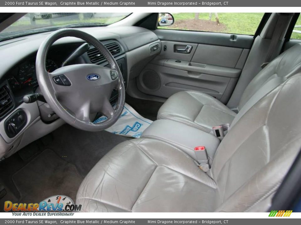 2000 Ford Taurus SE Wagon Graphite Blue Metallic / Medium Graphite Photo #10