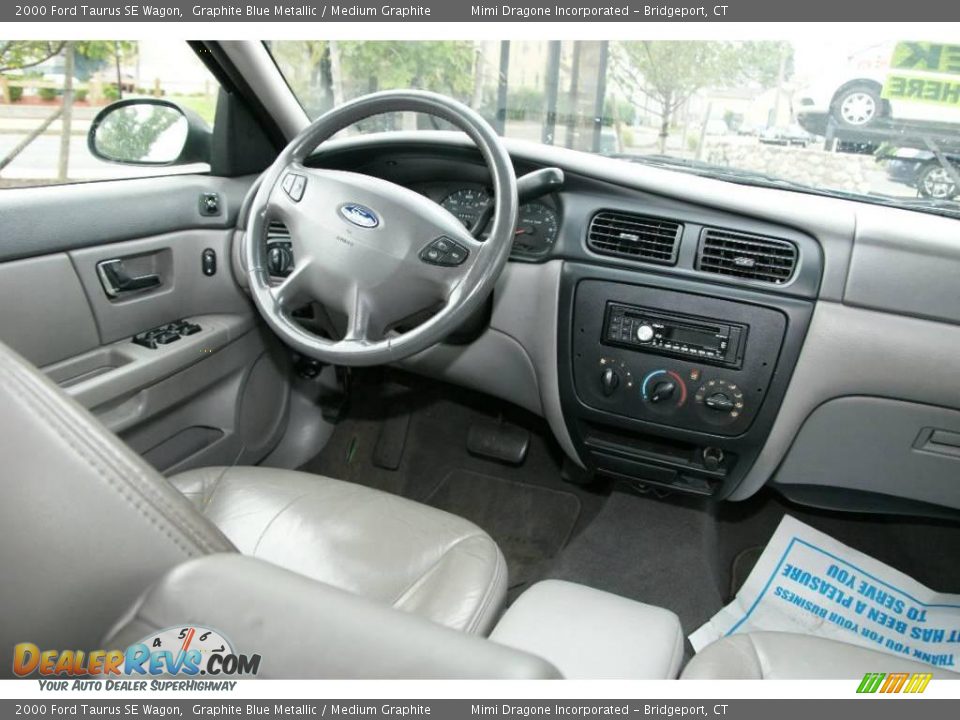 2000 Ford Taurus SE Wagon Graphite Blue Metallic / Medium Graphite Photo #14