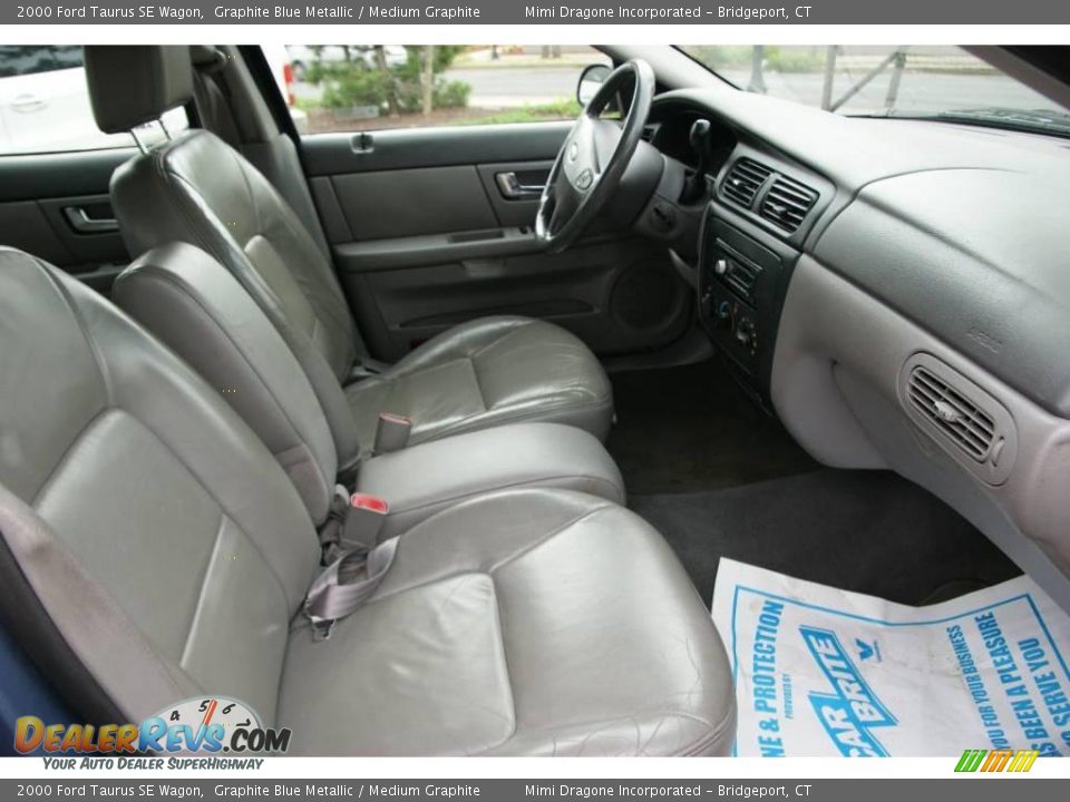 2000 Ford Taurus SE Wagon Graphite Blue Metallic / Medium Graphite Photo #16