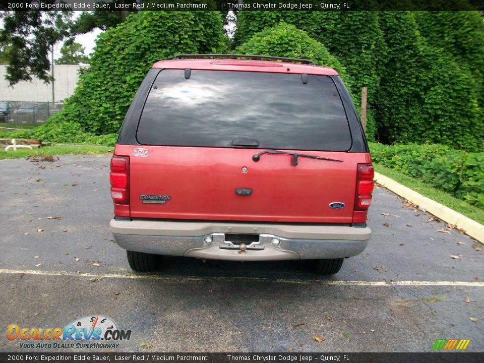 2000 Ford Expedition Eddie Bauer Laser Red / Medium Parchment Photo #4