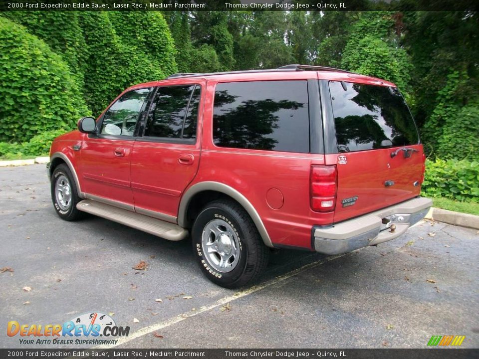 2000 Ford Expedition Eddie Bauer Laser Red / Medium Parchment Photo #5