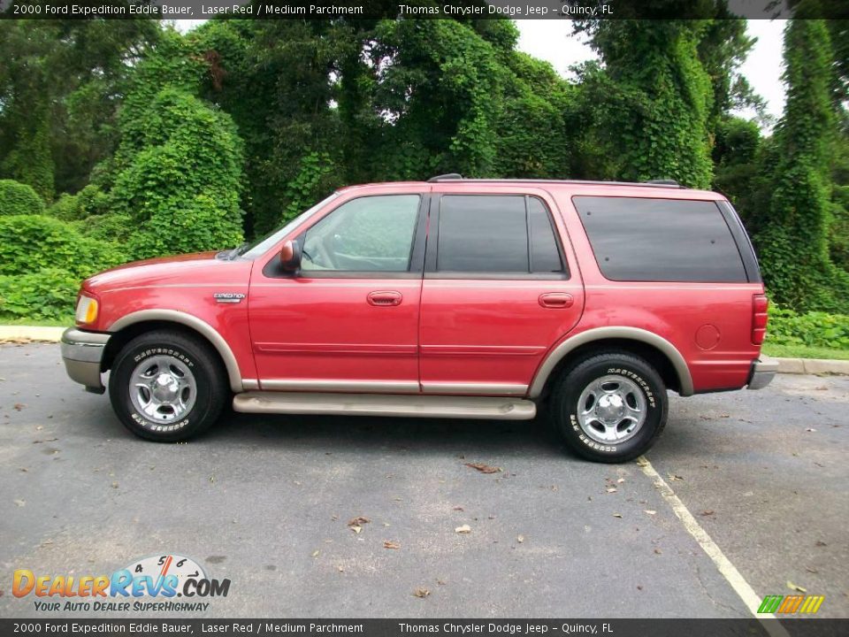 2000 Ford Expedition Eddie Bauer Laser Red / Medium Parchment Photo #6