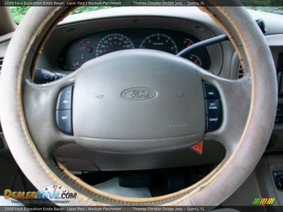2000 Ford Expedition Eddie Bauer Laser Red / Medium Parchment Photo #15