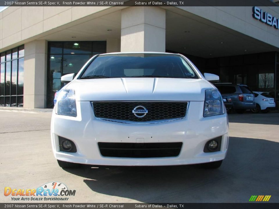 2007 Nissan Sentra SE-R Spec V Fresh Powder White / SE-R Charcoal Photo #2