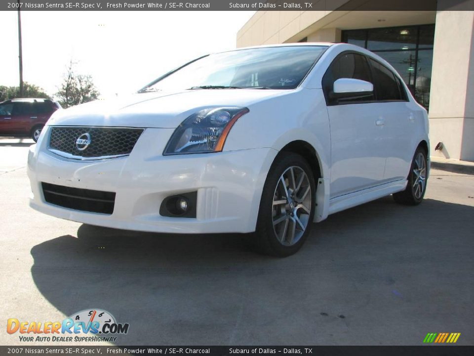 2007 Nissan Sentra SE-R Spec V Fresh Powder White / SE-R Charcoal Photo #3