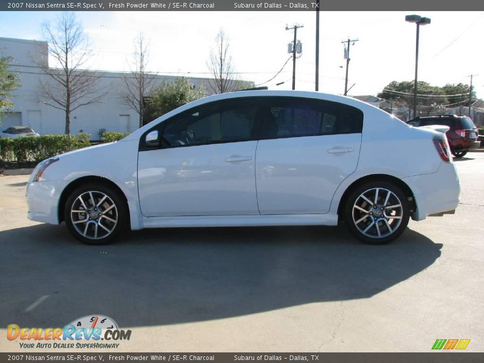 2007 Nissan Sentra SE-R Spec V Fresh Powder White / SE-R Charcoal Photo #4