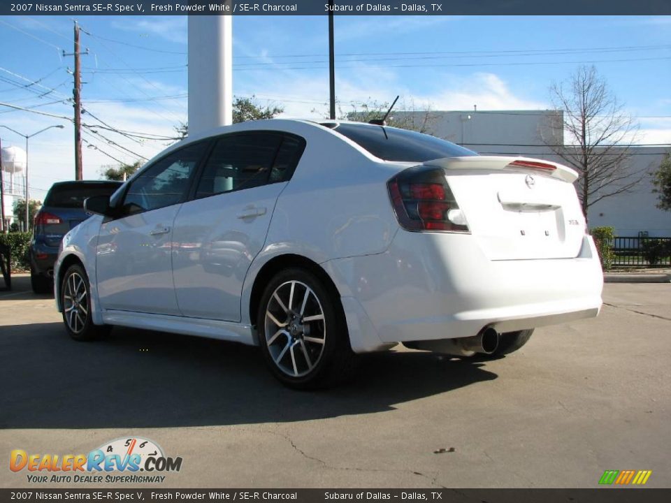 2007 Nissan Sentra SE-R Spec V Fresh Powder White / SE-R Charcoal Photo #5