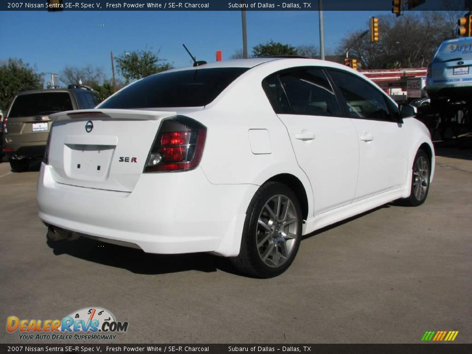 2007 Nissan Sentra SE-R Spec V Fresh Powder White / SE-R Charcoal Photo #7
